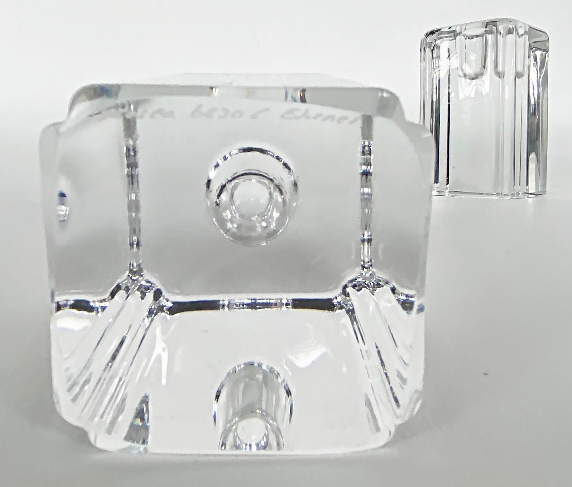 block crystal candle holder