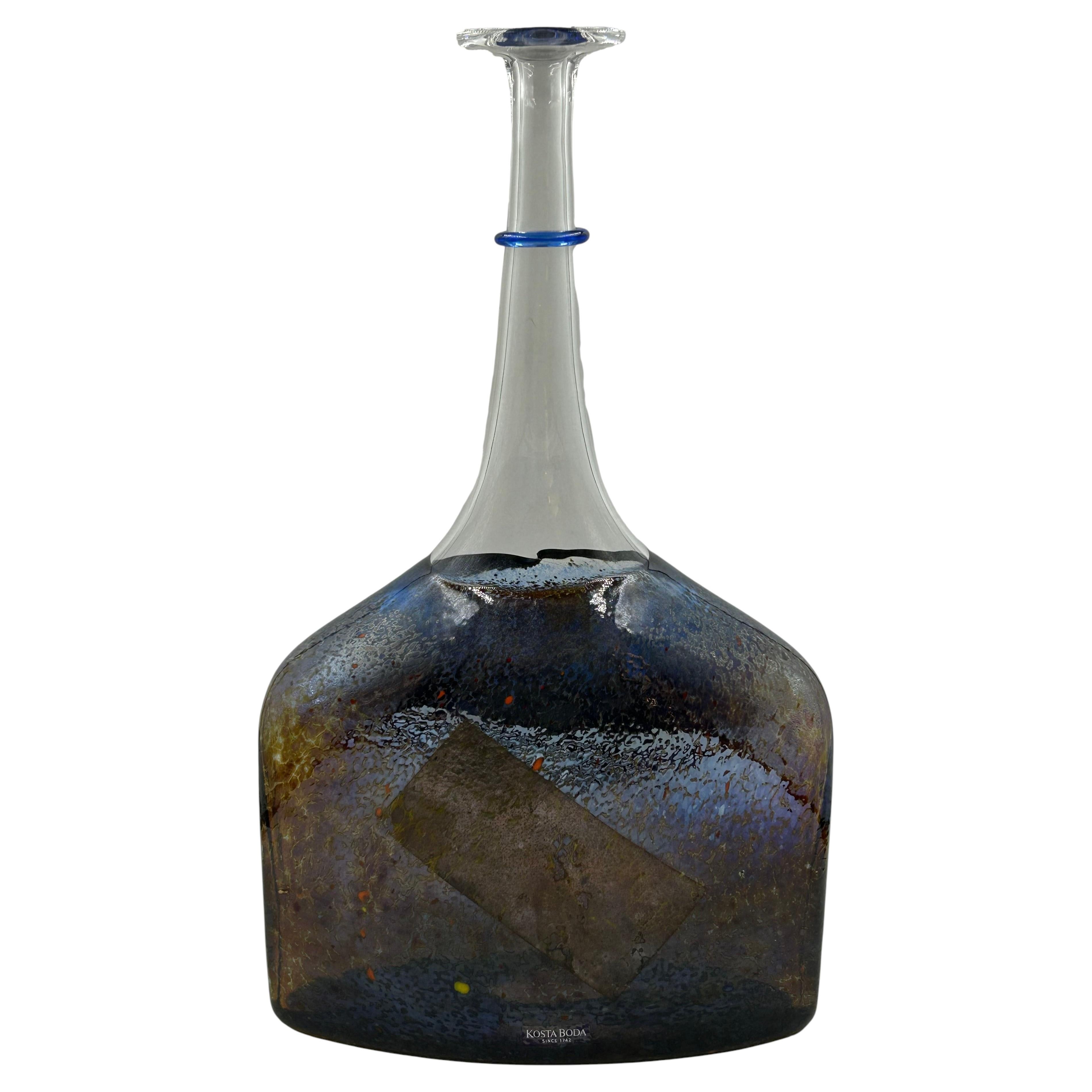 Kosta Boda Art Glass Bottle, Sweden, Late 20th Century For Sale