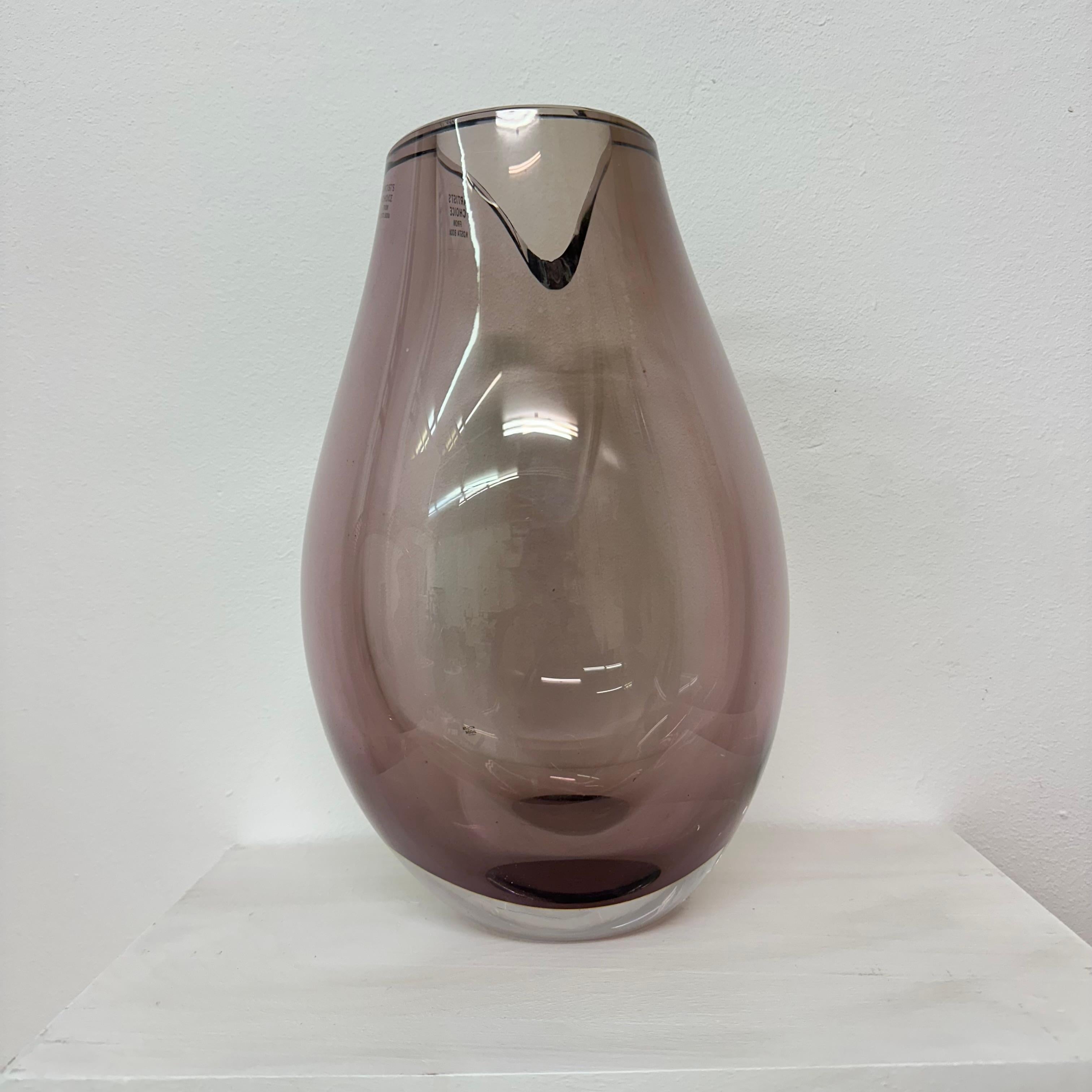 Vaso in vetro artistico Kosta Boda 
