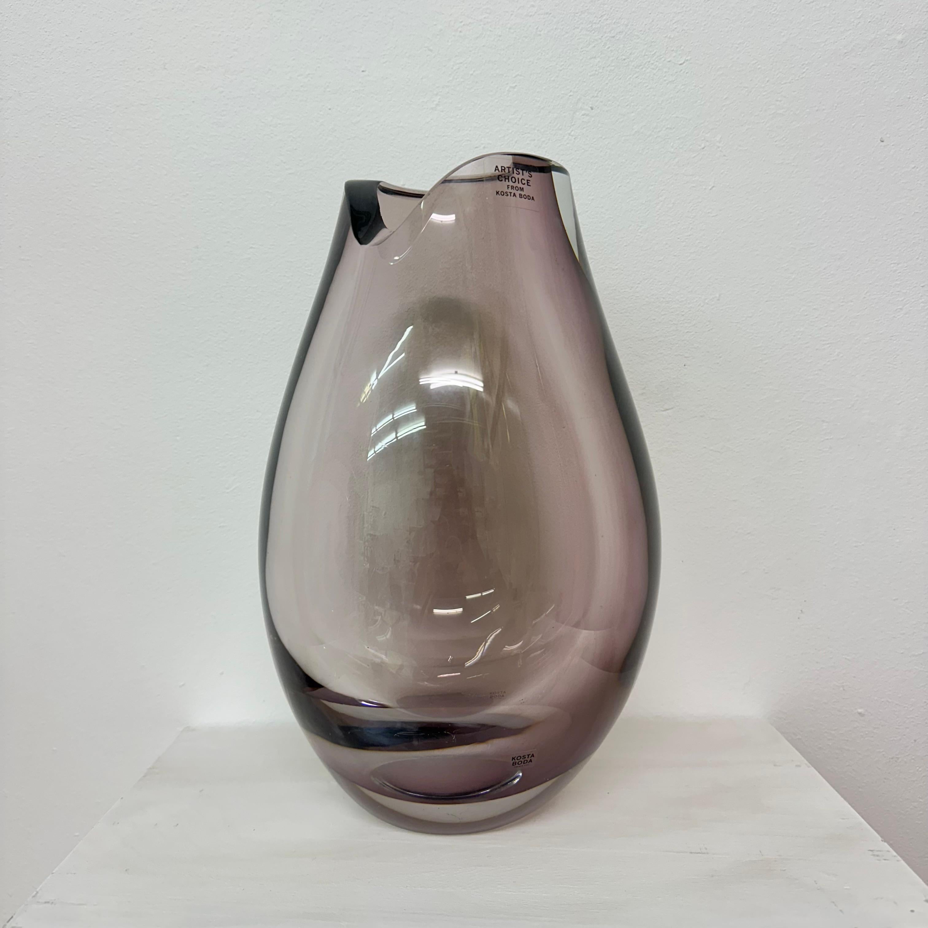 Vaso in vetro artistico Kosta Boda 