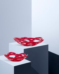 Kosta Boda Basket Bowl Small Red