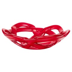 Kosta Boda Bol en forme de panier petit rouge