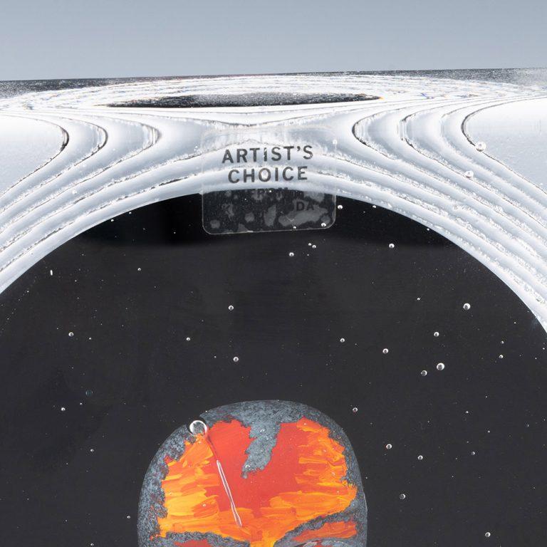 Kosta Boda Bertil Vallien Black Moon Face Plaque 2008 5