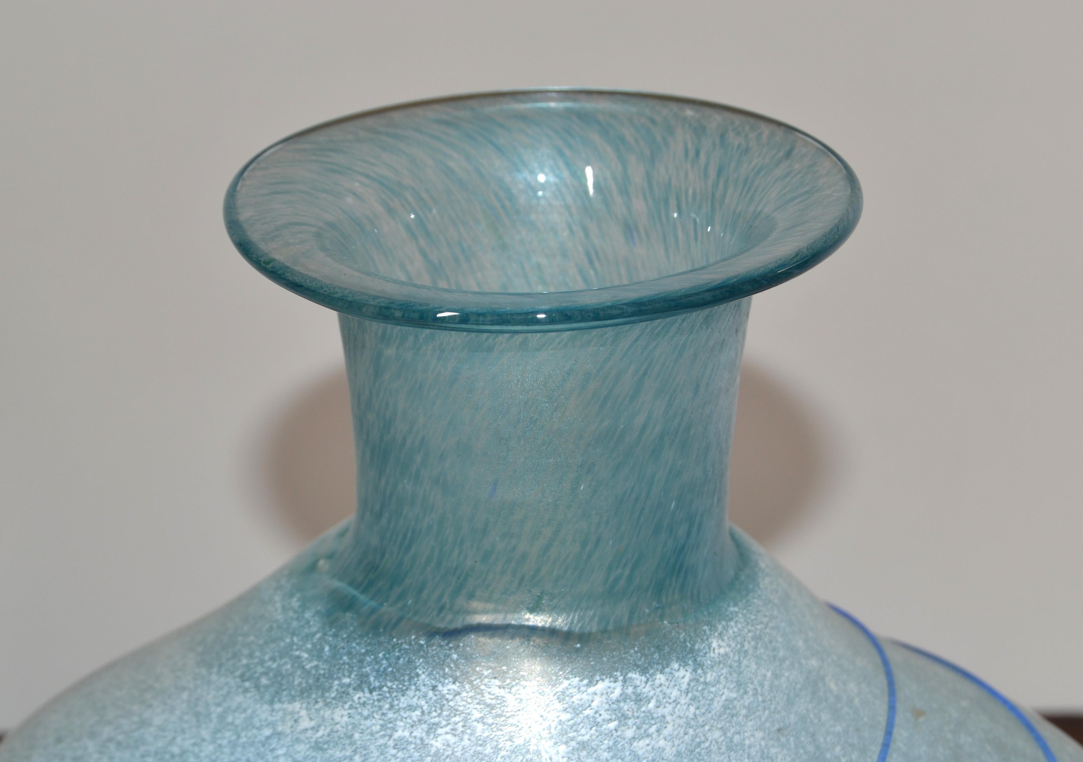 Kosta Boda Bertil Vallien Blue Galaxy Art Glass Vase Decanter Scandinavian 1950  For Sale 5