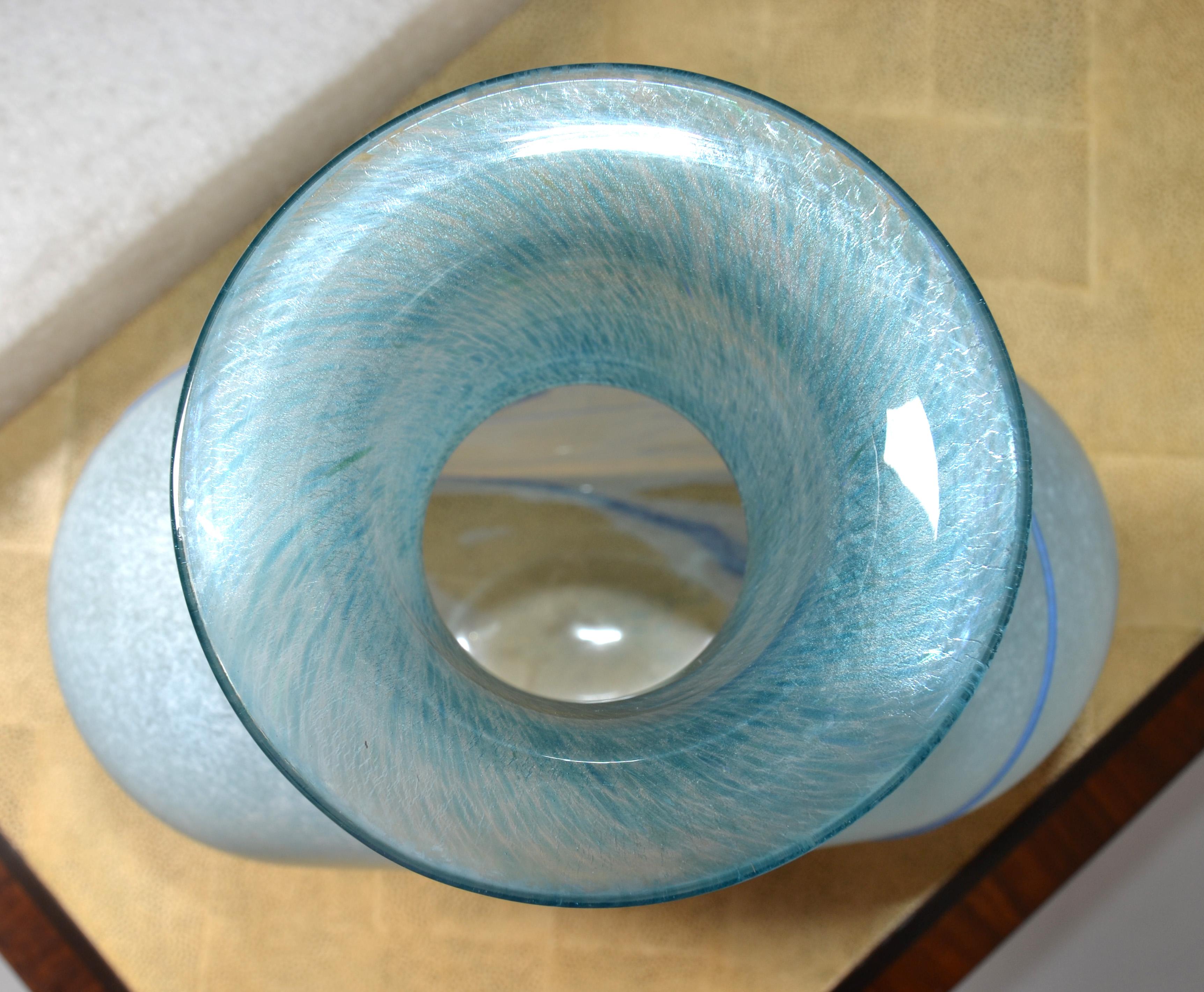 Kosta Boda Bertil Vallien Blue Galaxy Art Glass Vase Decanter Scandinavian 1950  For Sale 6