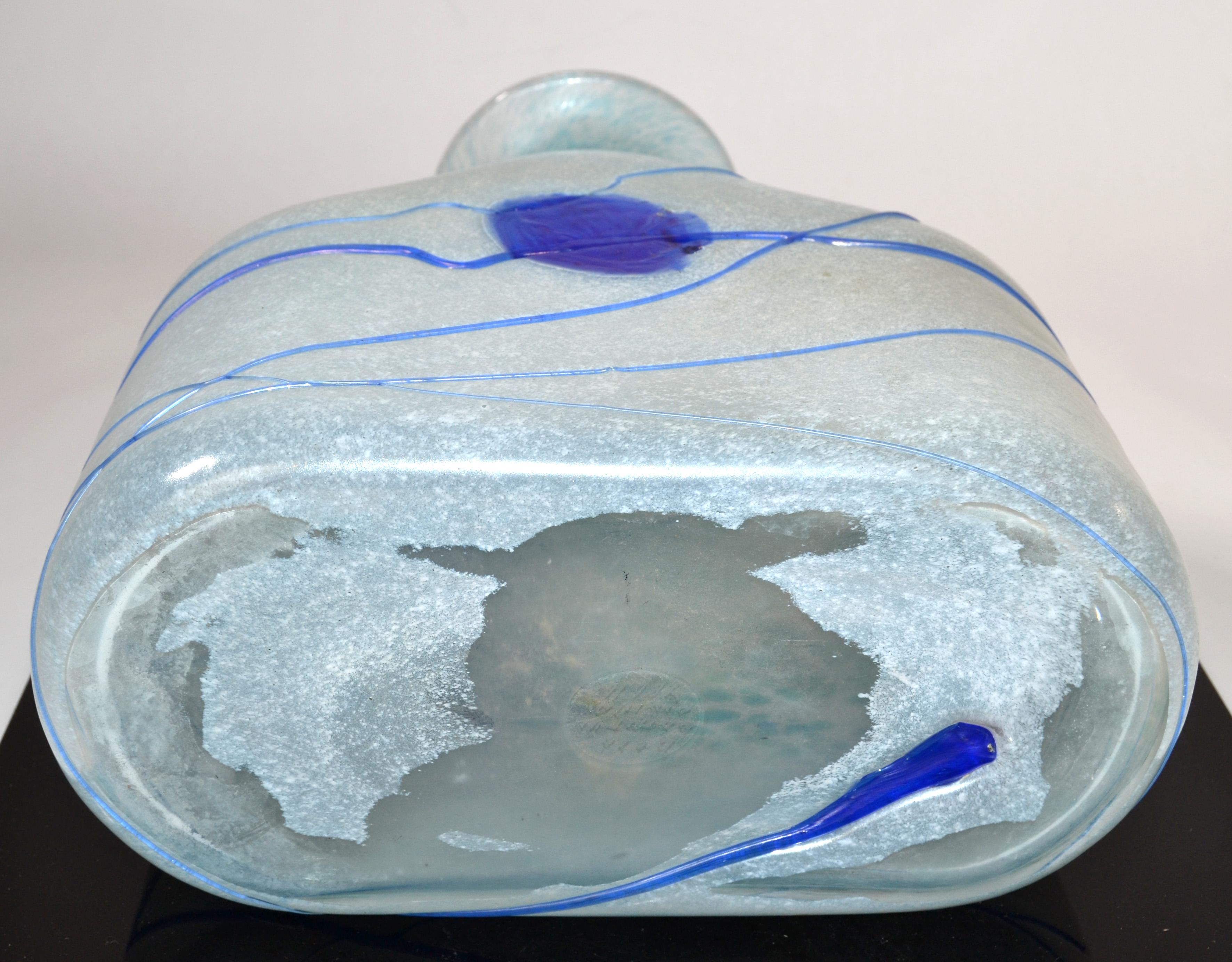 Kosta Boda Bertil Vallien Blue Galaxy Art Glass Vase Decanter Scandinavian 1950  For Sale 7