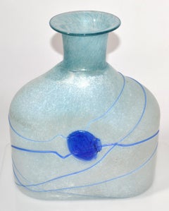 Kosta Boda Bertil Vallien Blue Galaxy Art Glass Vase Decanter Scandinavian 1950
