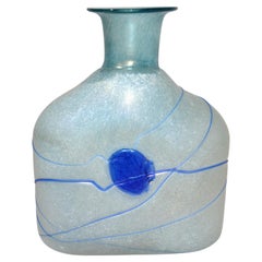 Kosta Boda Bertil Vallien Blue Galaxy Art Glass Vase Decanter Scandinavian 1950 