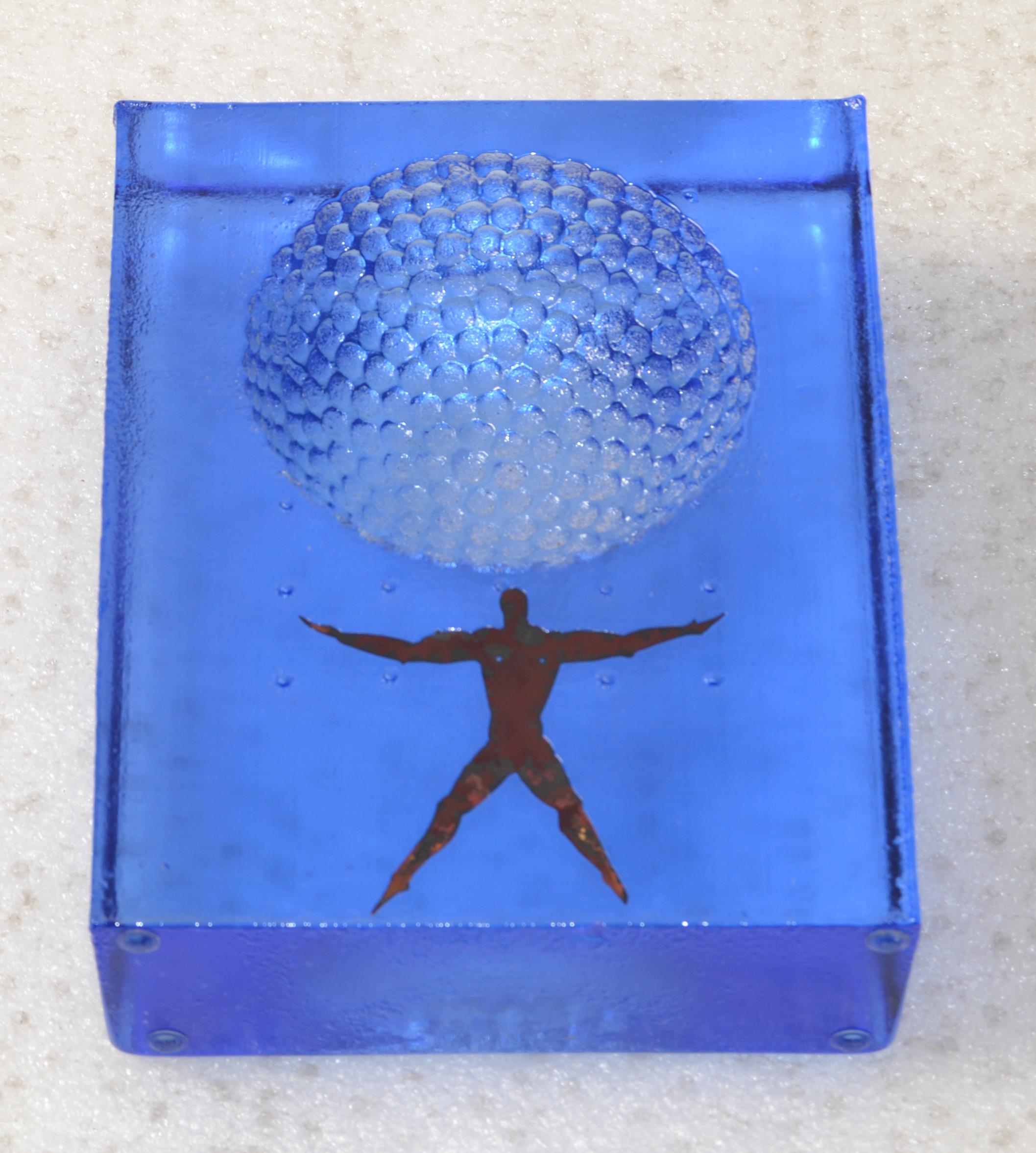 Kosta Boda Bertil Vallien Icon Spirt Starlight Dancer Art Glass Sculpture 2000 In Good Condition In Miami, FL