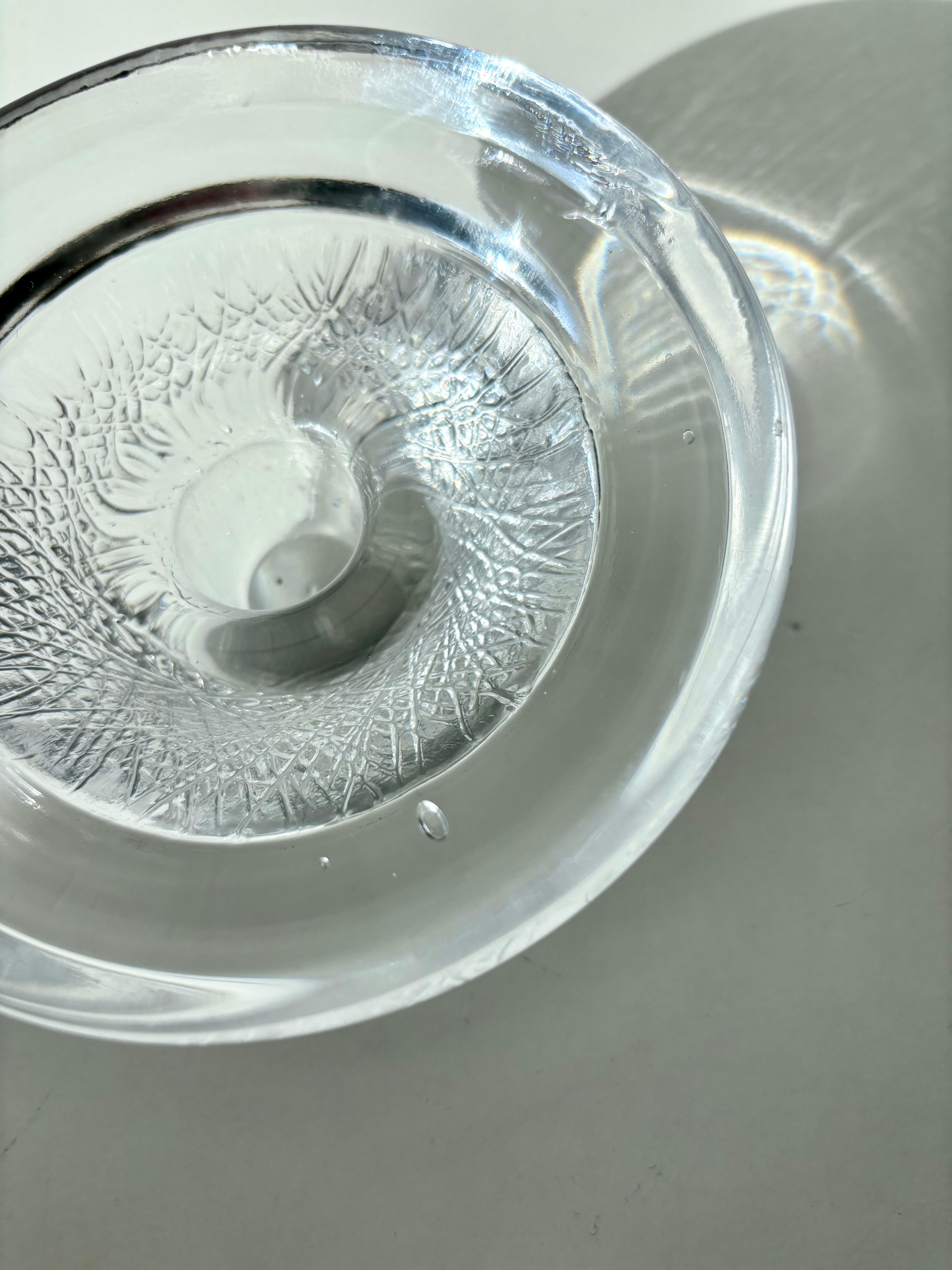 Kosta Boda 'Brava' Glass Candlesticks by Ann & Göran Wärff — Set of Two, Sweden For Sale 3