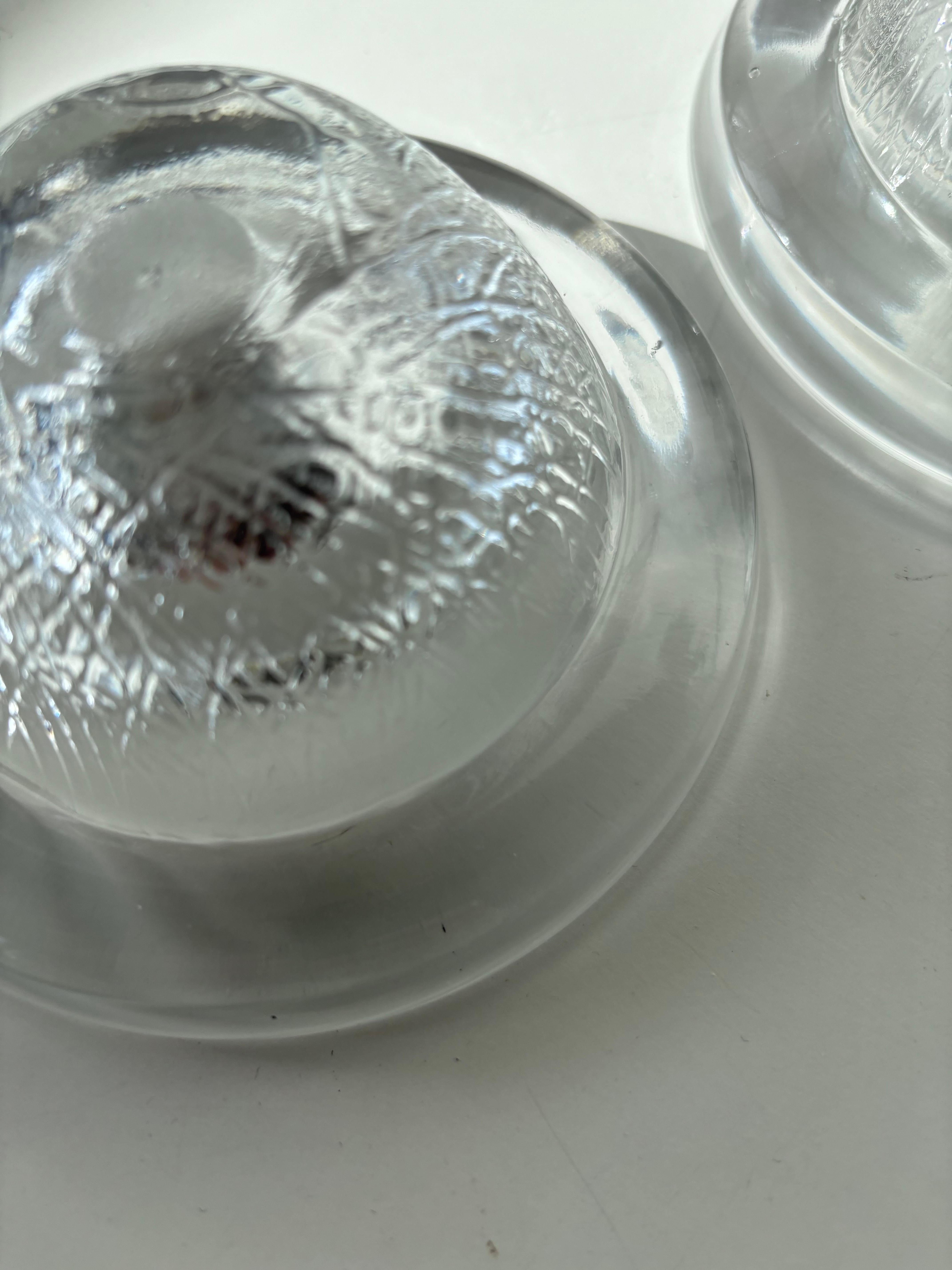 Kosta Boda 'Brava' Glass Candlesticks by Ann & Göran Wärff — Set of Two, Sweden For Sale 2