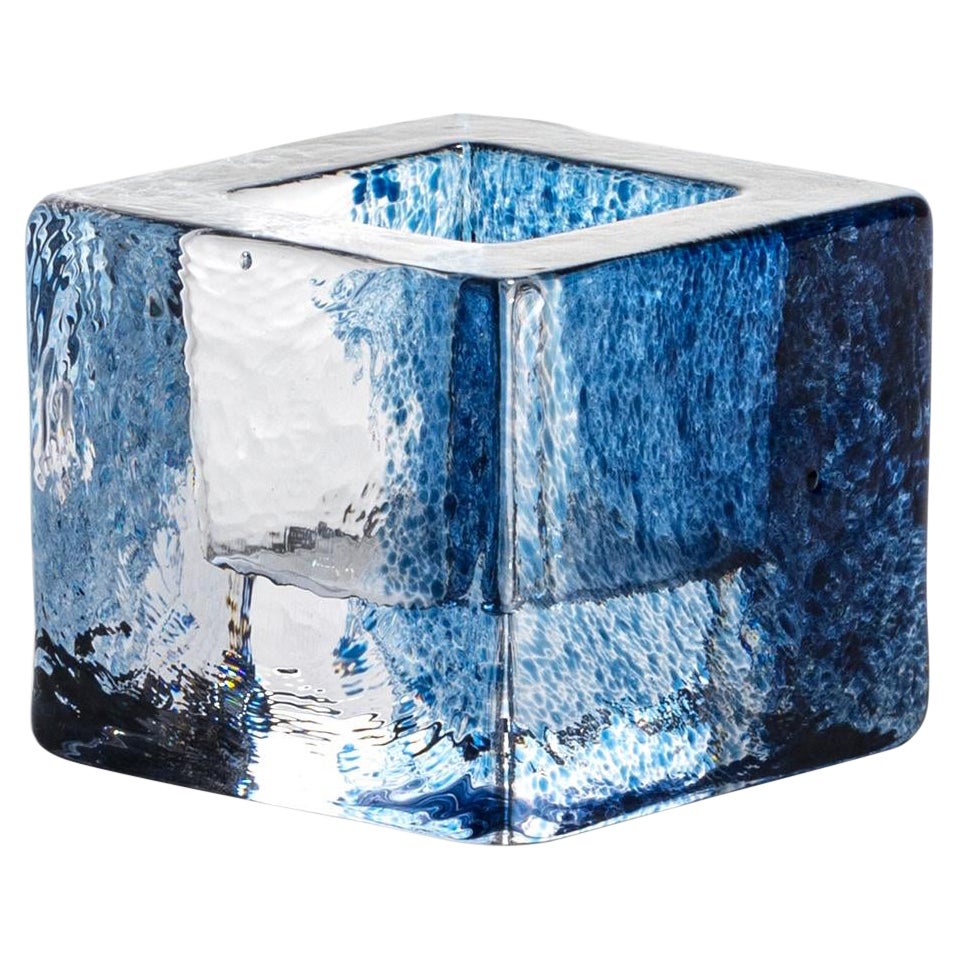 Kosta Boda Brick Votive Blue