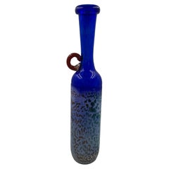 Kosta Boda Cobalt Blue Art Glass Vase, Sweden, Late 20th Century