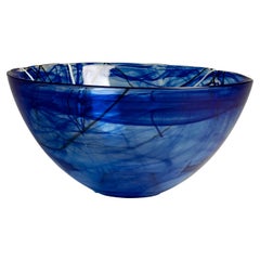 Kosta Boda Kontrastschale in Blau Groß