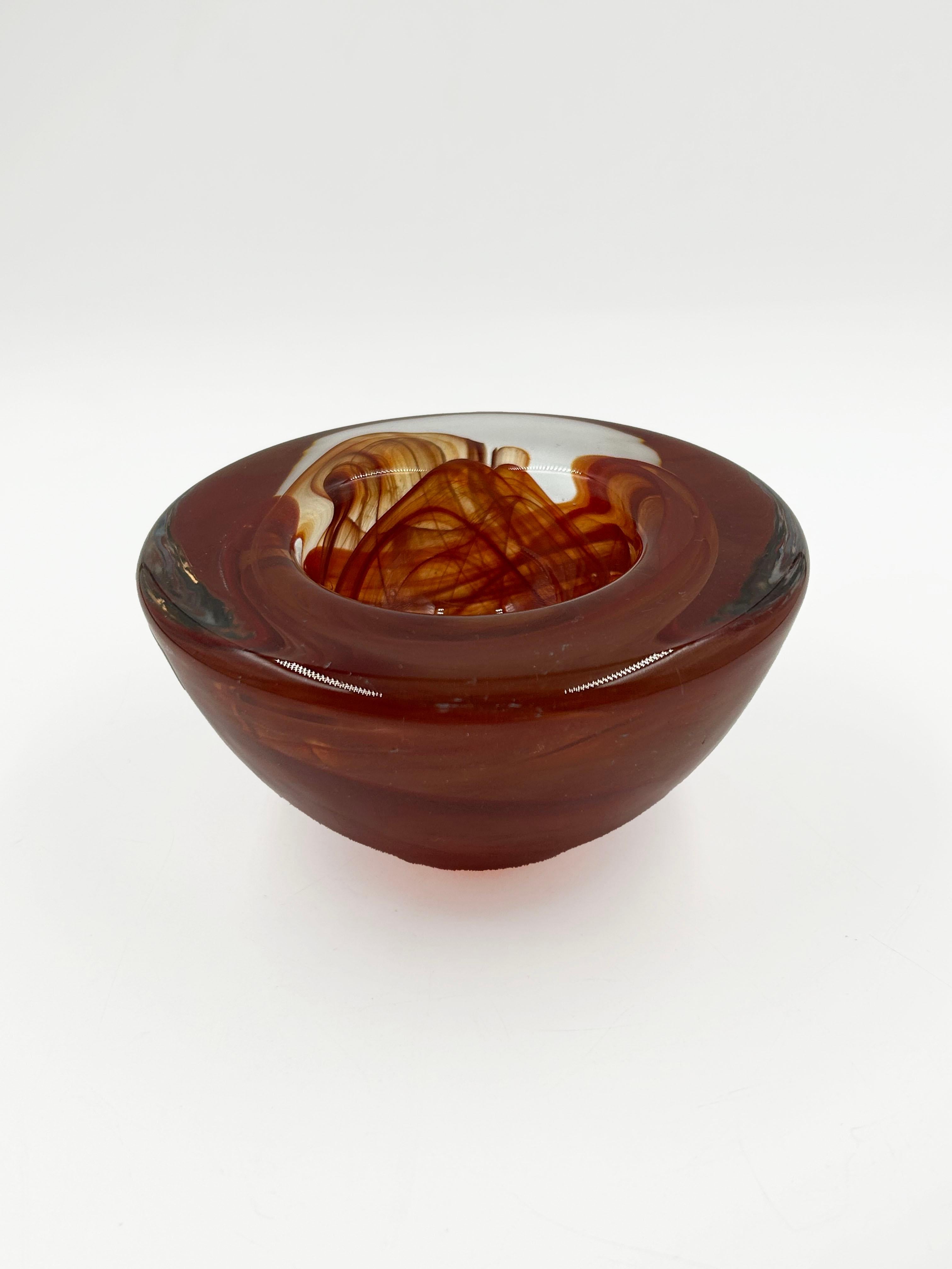 Fait main Bol en verre 