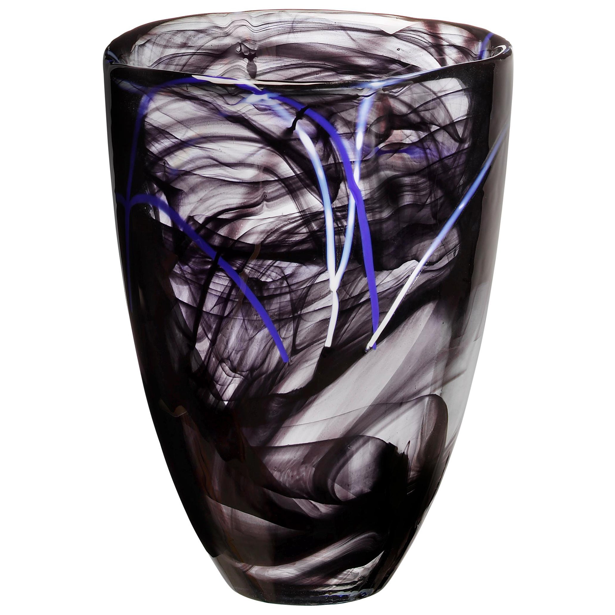 Kontrastvase von Kosta Boda in Schwarz