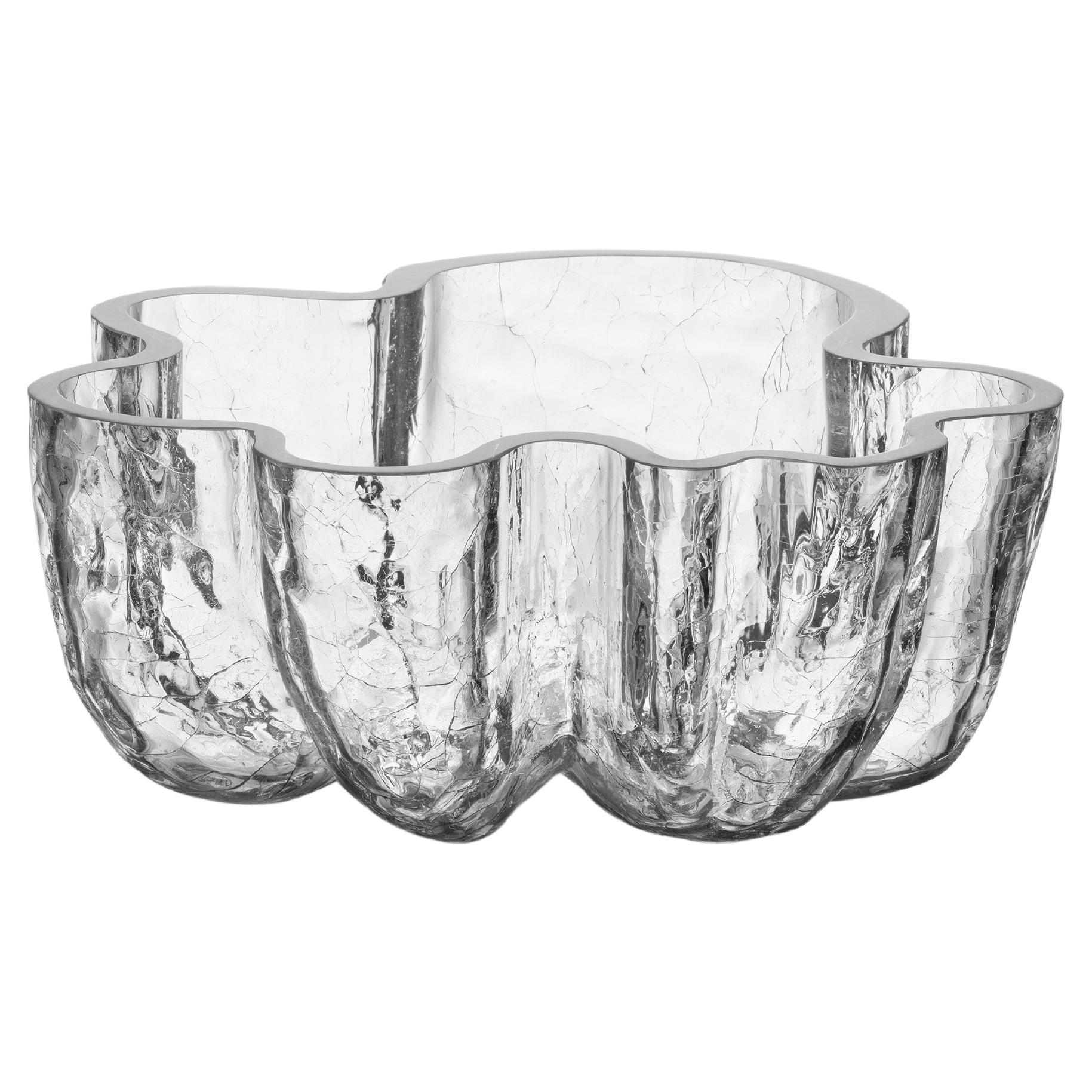 Kosta Boda Crackle Clear Bowl For Sale