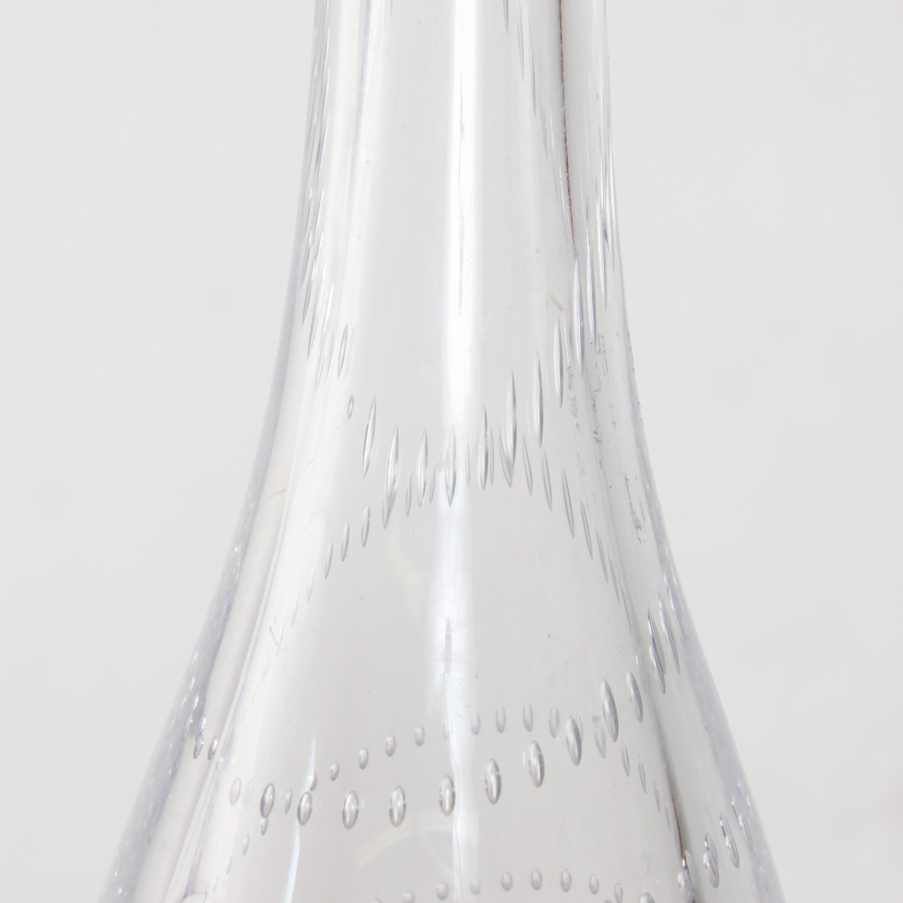 Suédois Kosta Boda Vase Art Glass Controlled Bubble Vicke Lindstrand Suède, années 1960 en vente