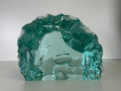Kosta Boda Glass Iceberg with Carved Seal