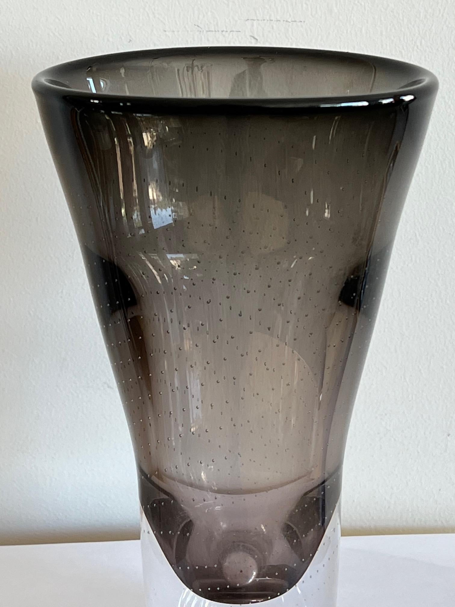 Mid-Century Modern Kosta Boda Glass Vase by Goran Warff For Sale