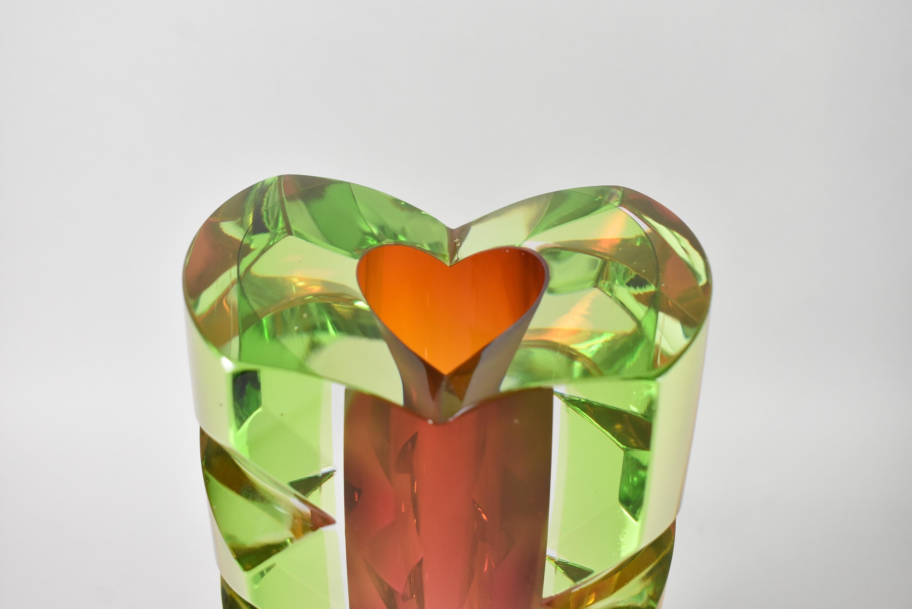 XX secolo Vaso in vetro artistico di Kosta Boda Goran Warff, altezza 10 in vendita