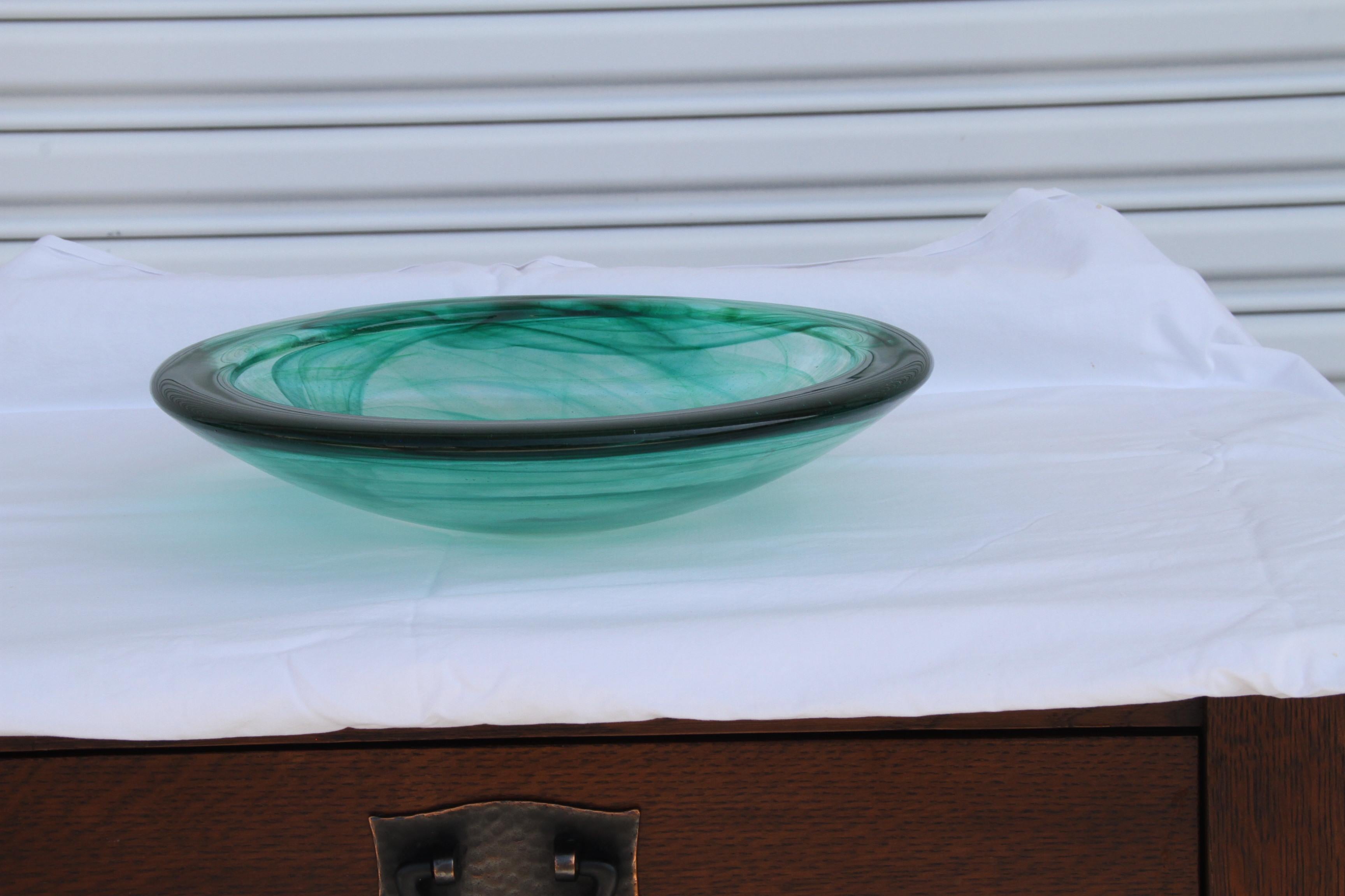 20th Century Kosta Boda Hand Blown Glass Bowl