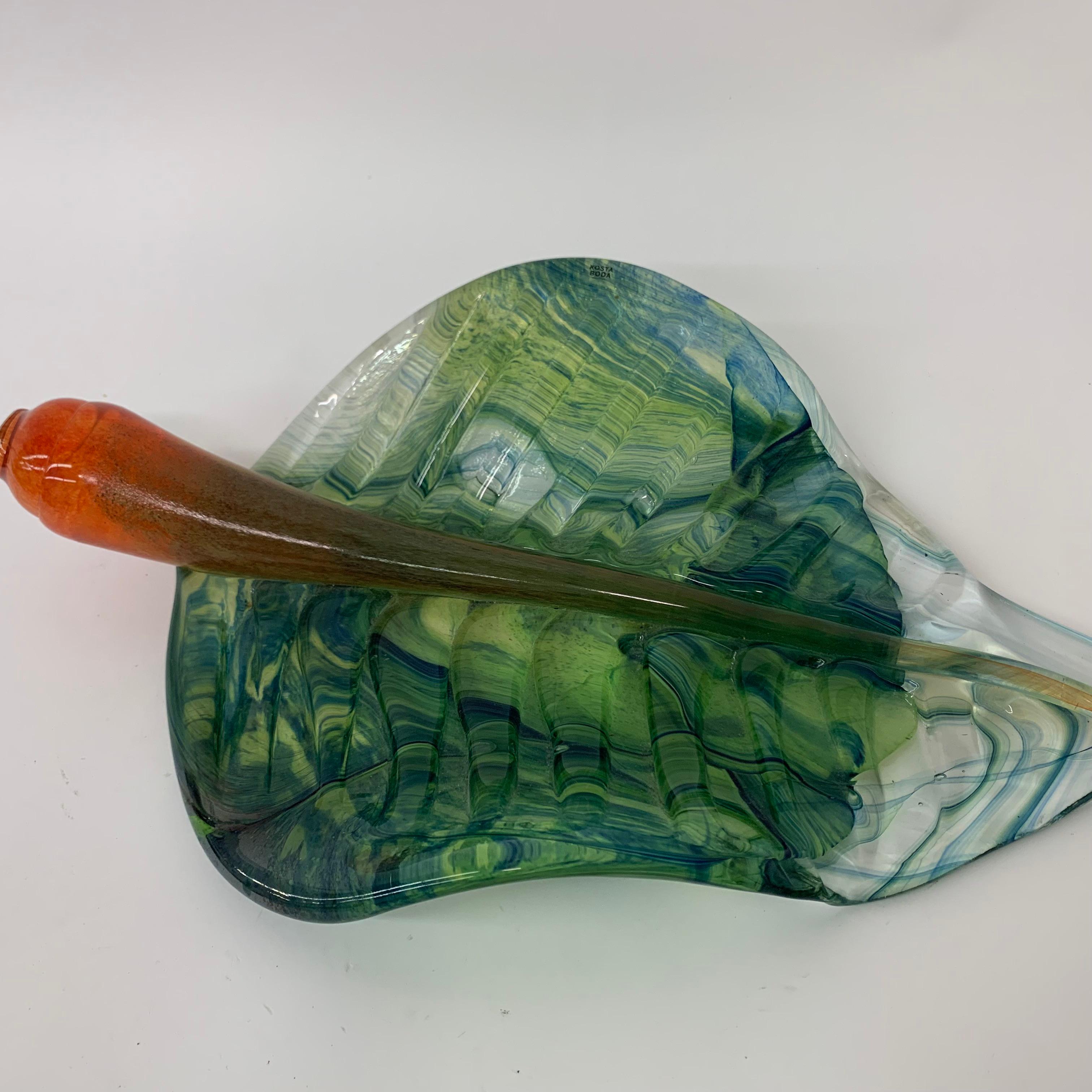Kosta Boda leaf bowl by Ludvig Löfgren For Sale 13
