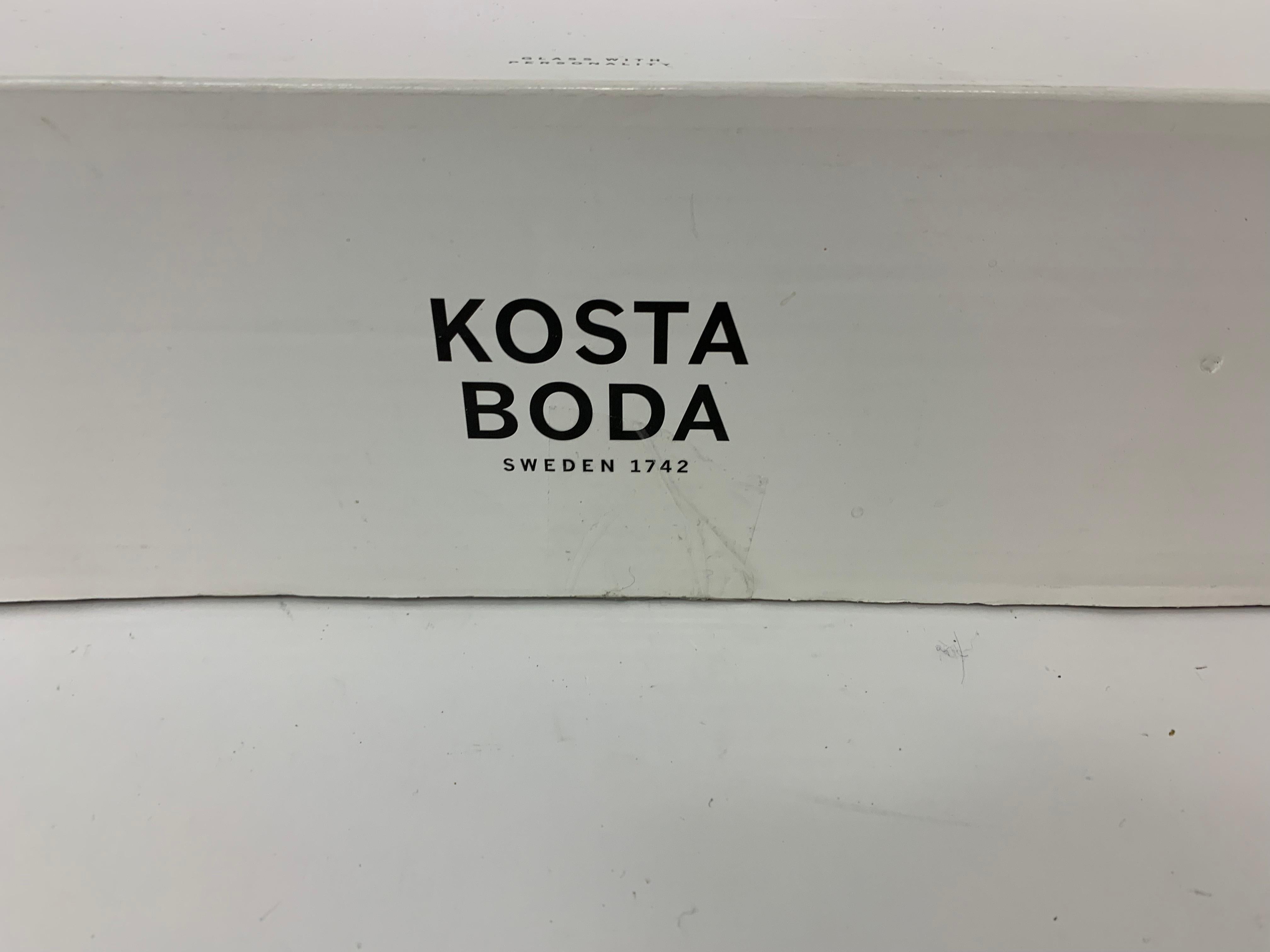 Scandinave moderne Bol à feuilles Kosta Boda par Ludvig Löfgren en vente