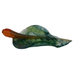 Vintage Kosta Boda leaf bowl by Ludvig Löfgren