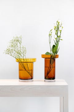 Kosta Boda Limelight Amber Tall Vase