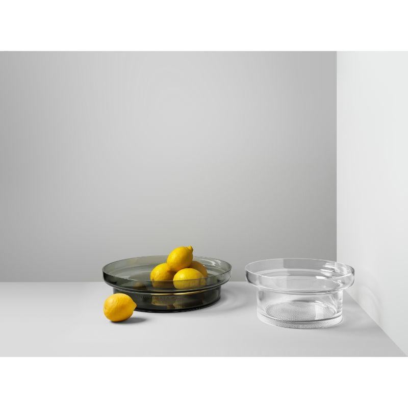 Like all the items in the Limelight collection, this dish has the distinctive, textured base that optically reflects light. The bowl is a great serving dish for fruit or salad, and it's even handmade. All the pieces in the collection from Kosta Boda