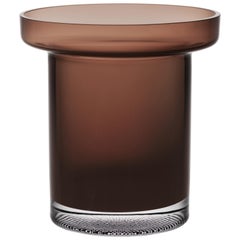 Kosta Boda Limelight Burgundy Low Vase