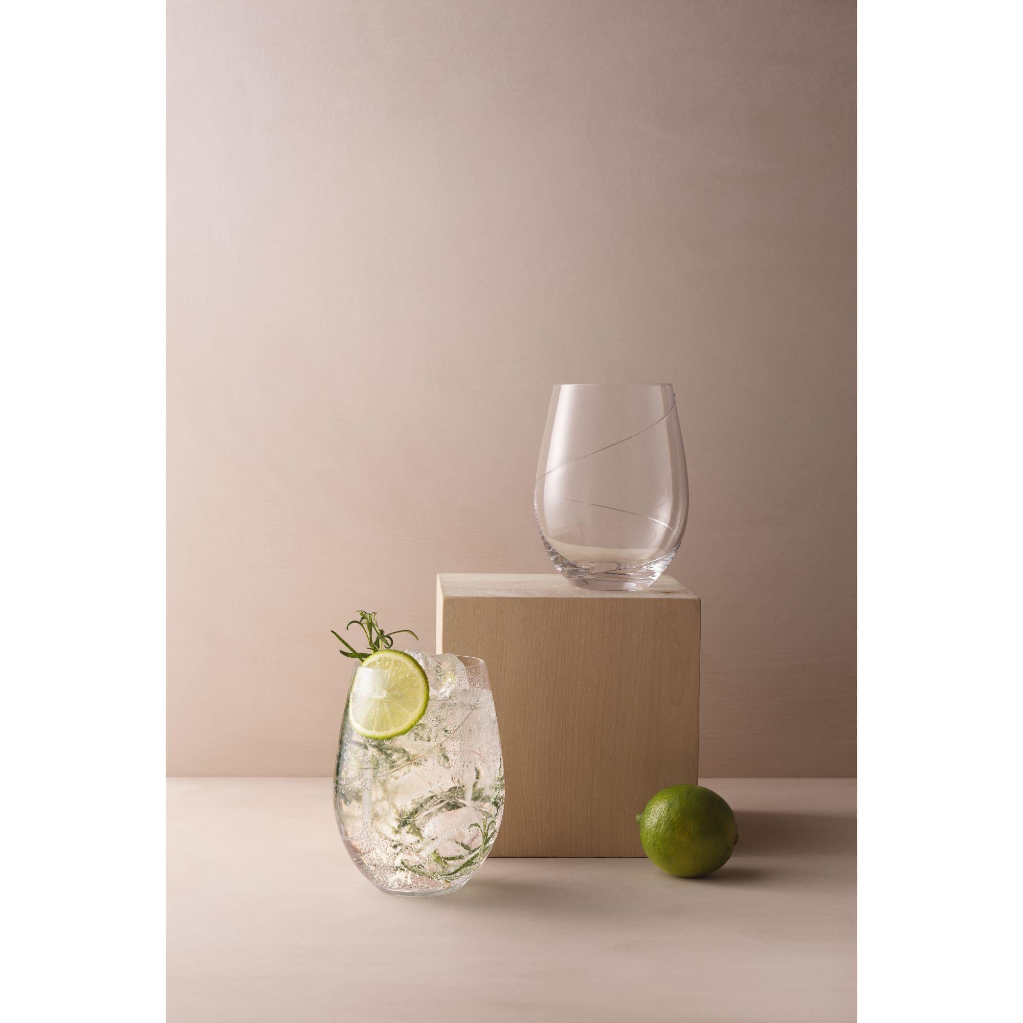 Line from Kosta Boda has been in production since 1982. The collection is unique, with a thread of spun glass applied on each product by hand – a symbol of high-quality Swedish craftsmanship from Kosta Glassworks. The mouth-blown stemless glass is