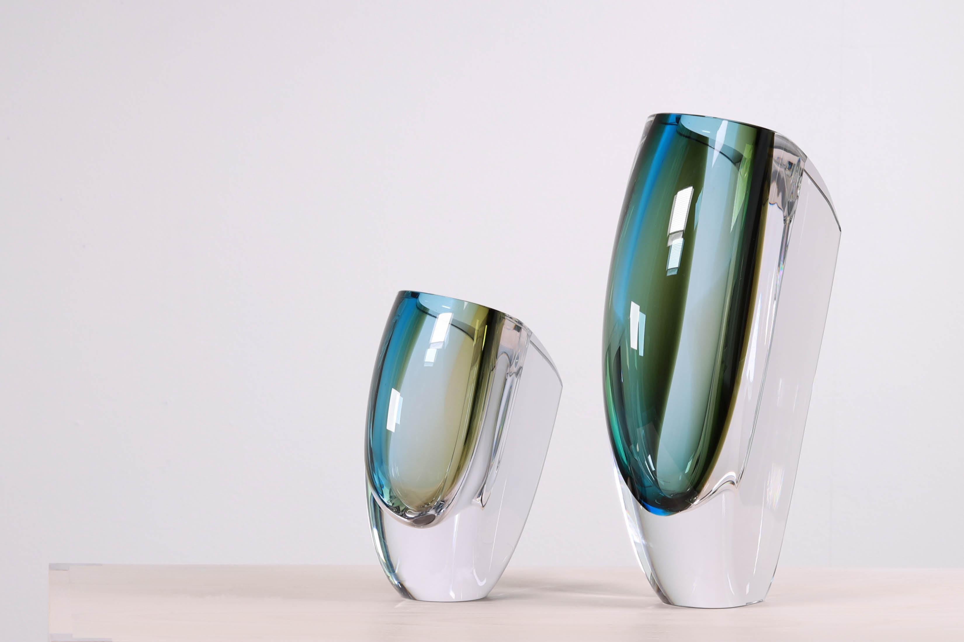 Vaso Kosta Boda Mirage Verde Foresta/Blu XL In condizioni Nuovo in vendita a Wilkes Barre, PA