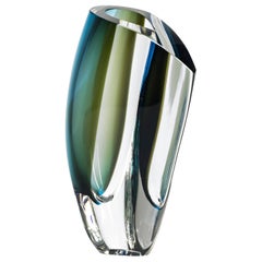 Kosta Boda - Vase Mirage vert forêt/bleu XL