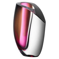 Kosta Boda - Vase Mirage gris/rouge - Large