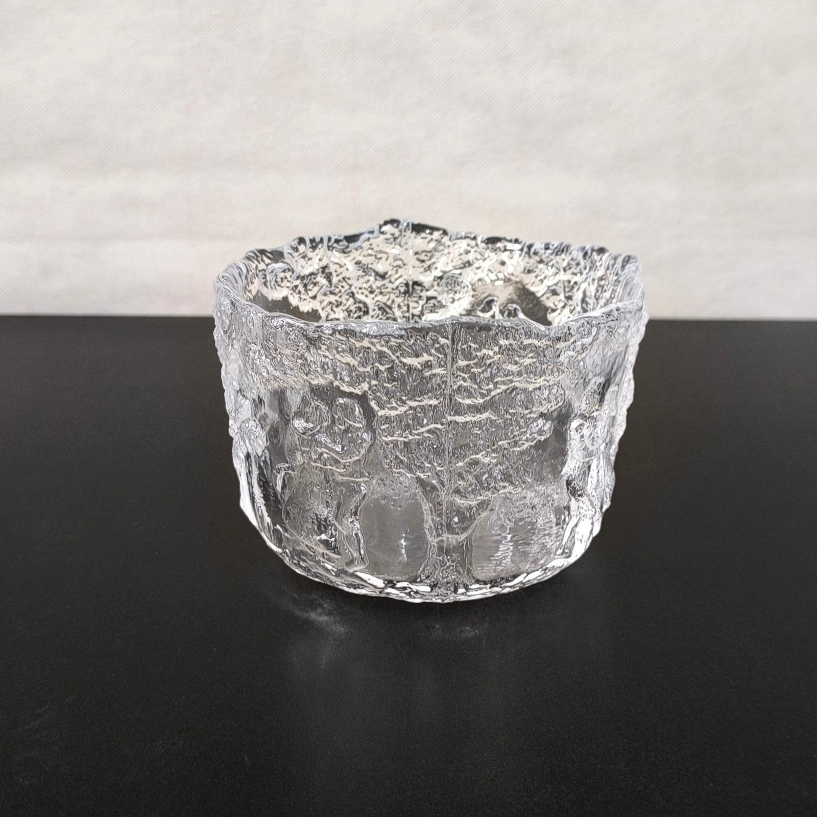 Cuenco de cristal Kosta Boda 'Rapsodia' de Kjell Engman - Swedish art glass, Años 80 Escandinavo moderno en venta