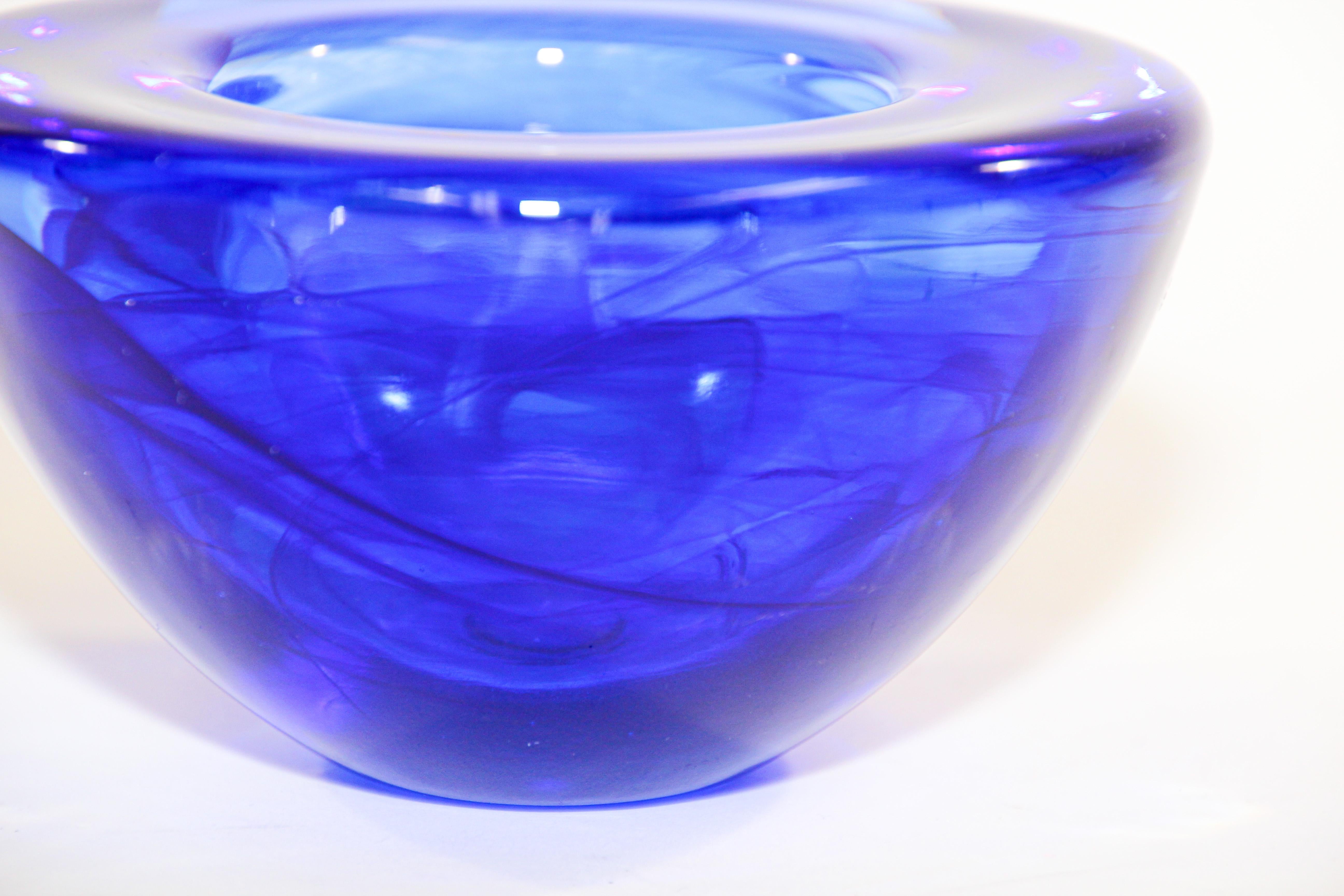 blue glass votive candle holders