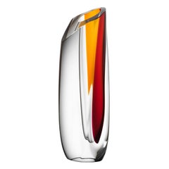 Kosta Boda Saraband Vase Red/Amber