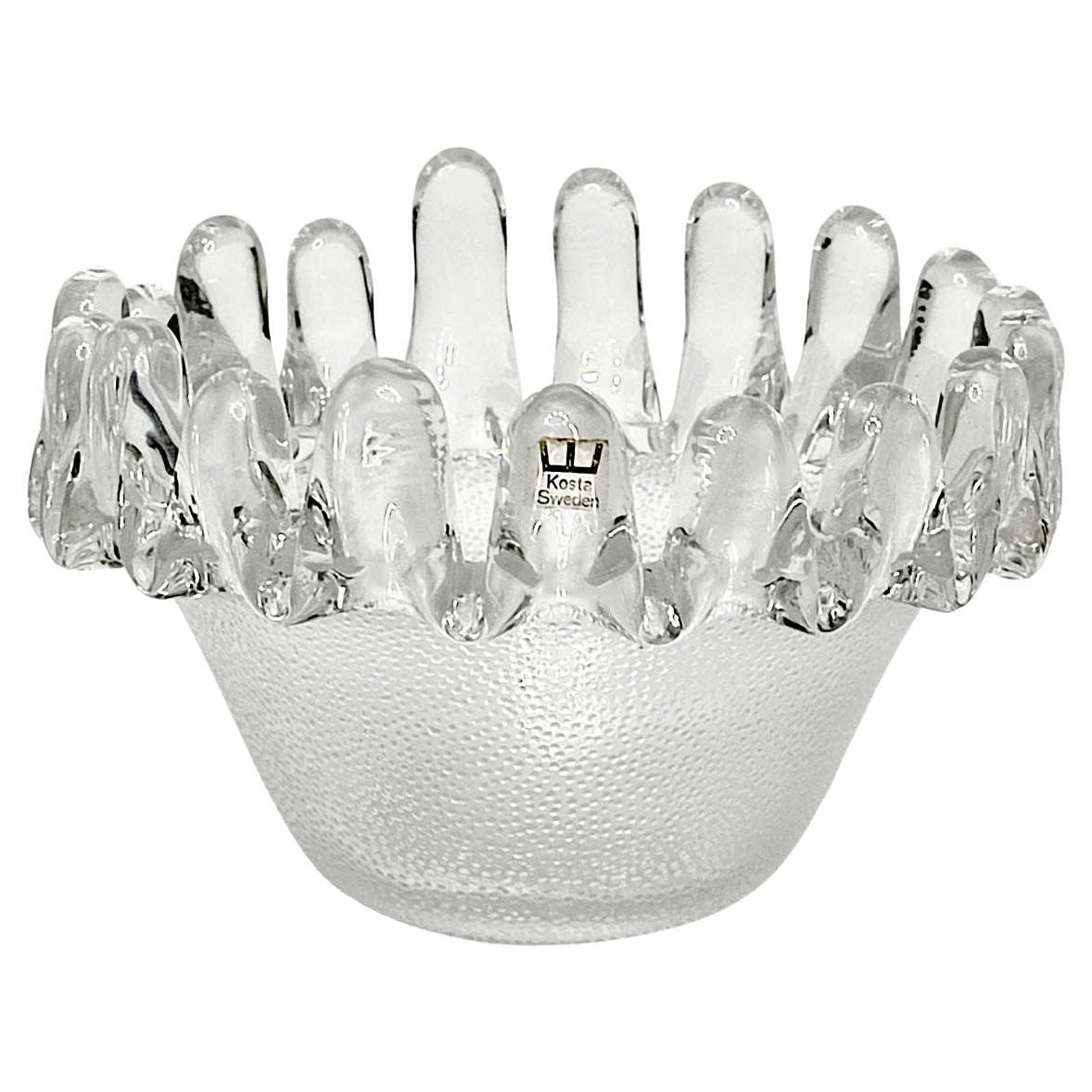 Kosta Boda "Sunflower" Bowl Vide-Poche Art Glass by Goran Warff