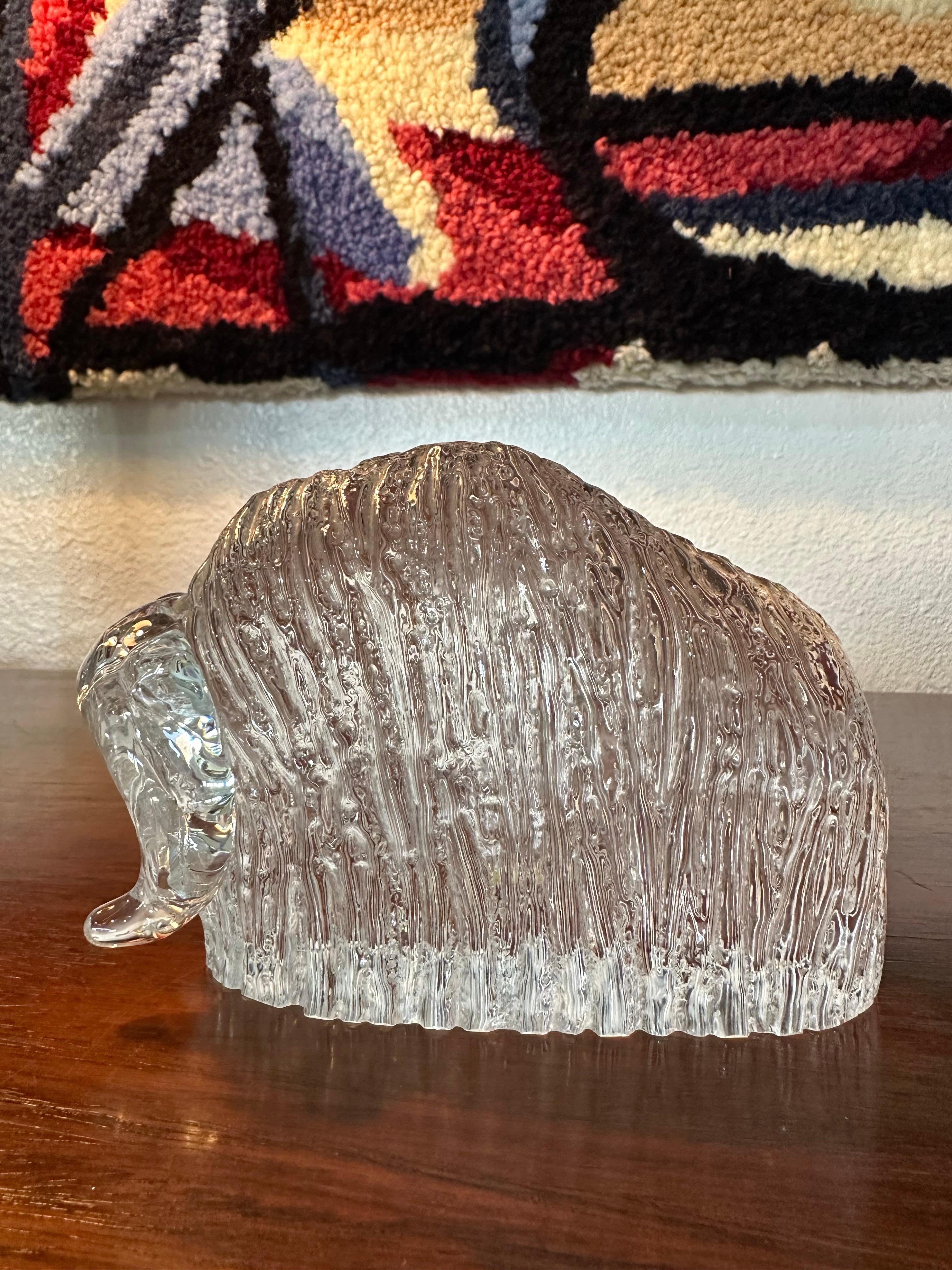 Kosta Boda Sweden Crystal Musk Ox Wooly Ox Göran Wärff Limited Edition WWF (Schwedisch) im Angebot