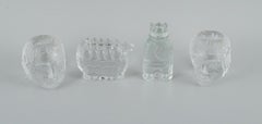 Kosta Boda, Sweden, Four Figures in Art Glass, 1970s/80s