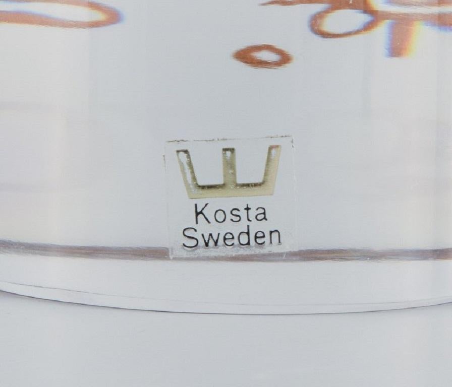 Kosta Boda, Suède. Trois figures en verre d'art. 