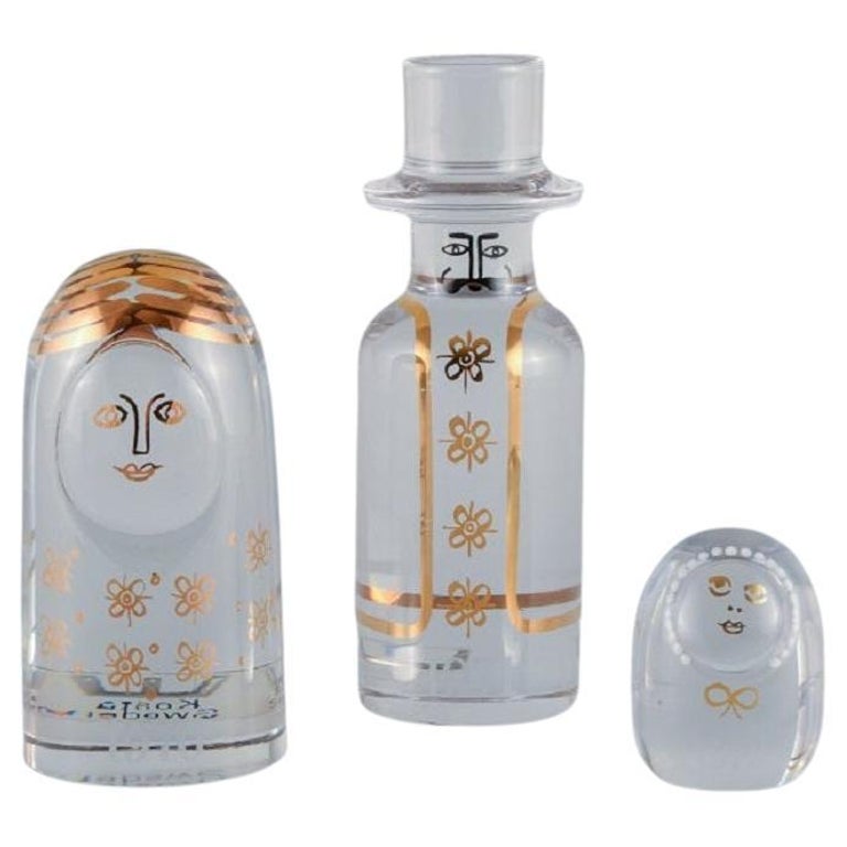 Kosta Boda, Sweden. Three art glass figures. "The family". 1970s. For Sale at 1stDibs