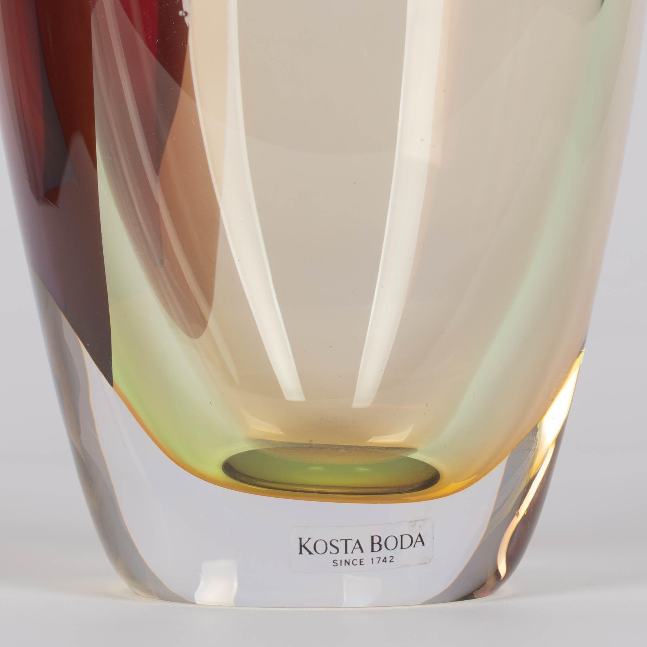 Kosta Boda Tobago Art Glass Bottle by Kjell Engman For Sale at 1stDibs