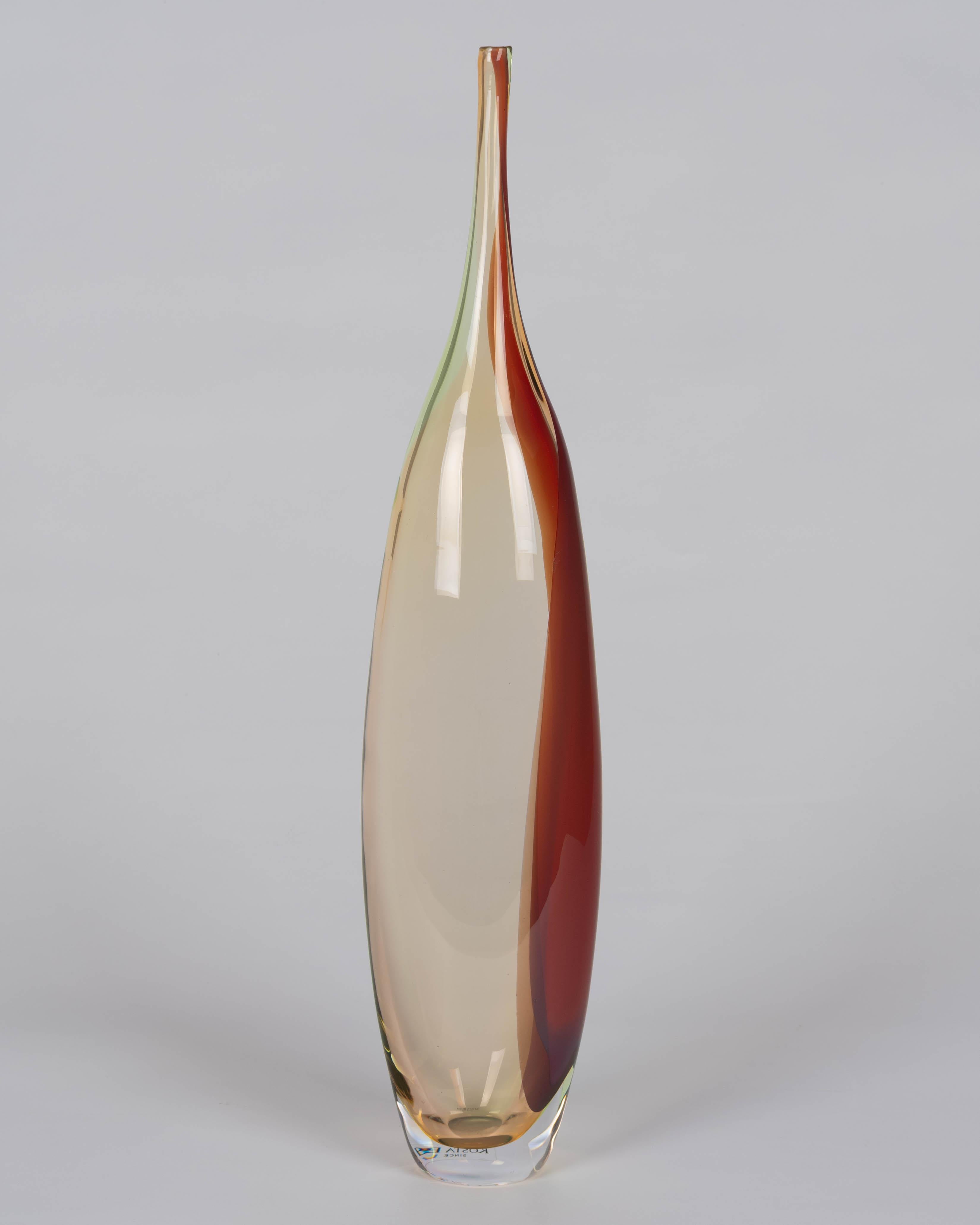 Kosta Boda Tobago Art Glass Bottle by Kjell Engman For Sale at 1stDibs