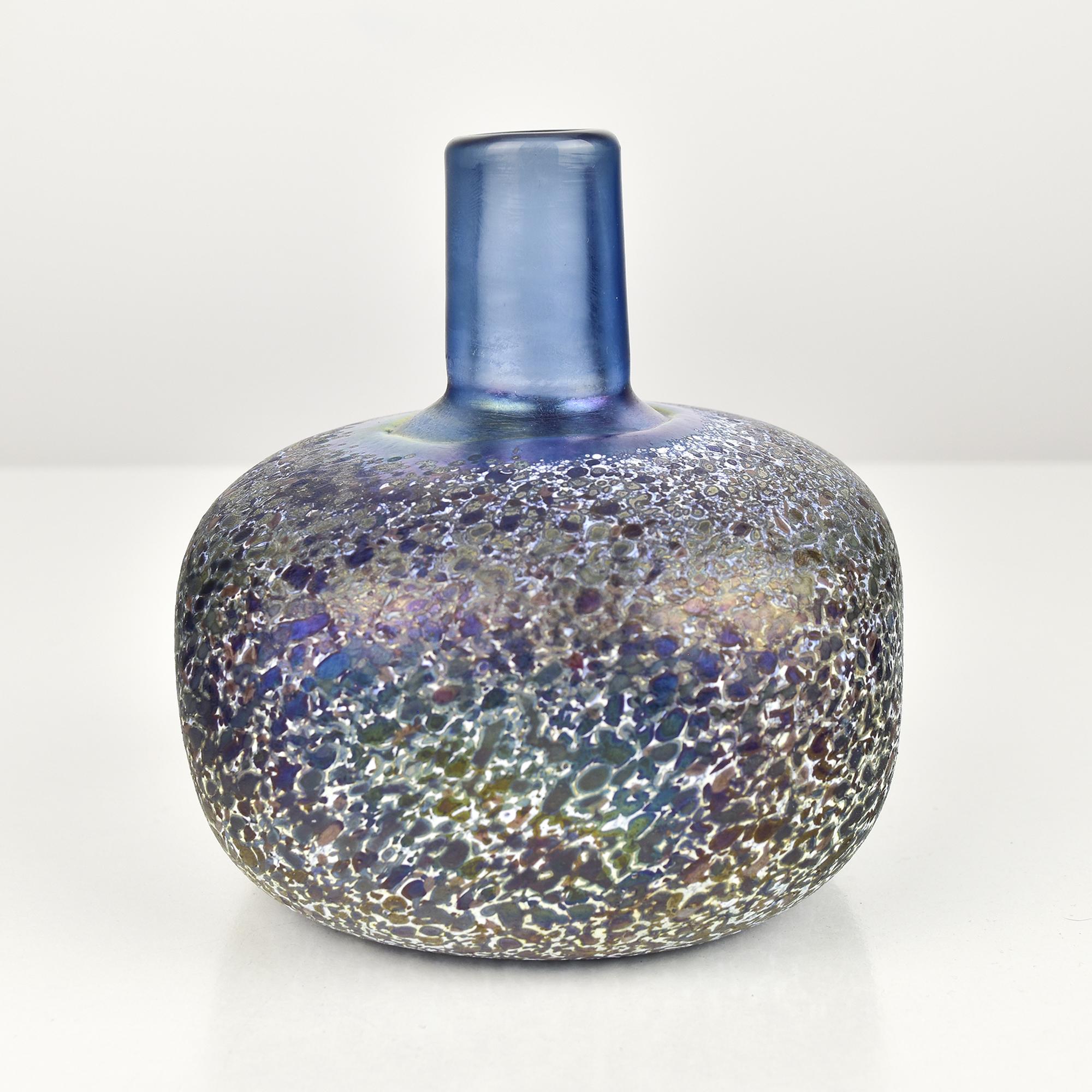 Kosta Boda Vase by Bertil Vallien Iridescent Finish Numbered 77638
