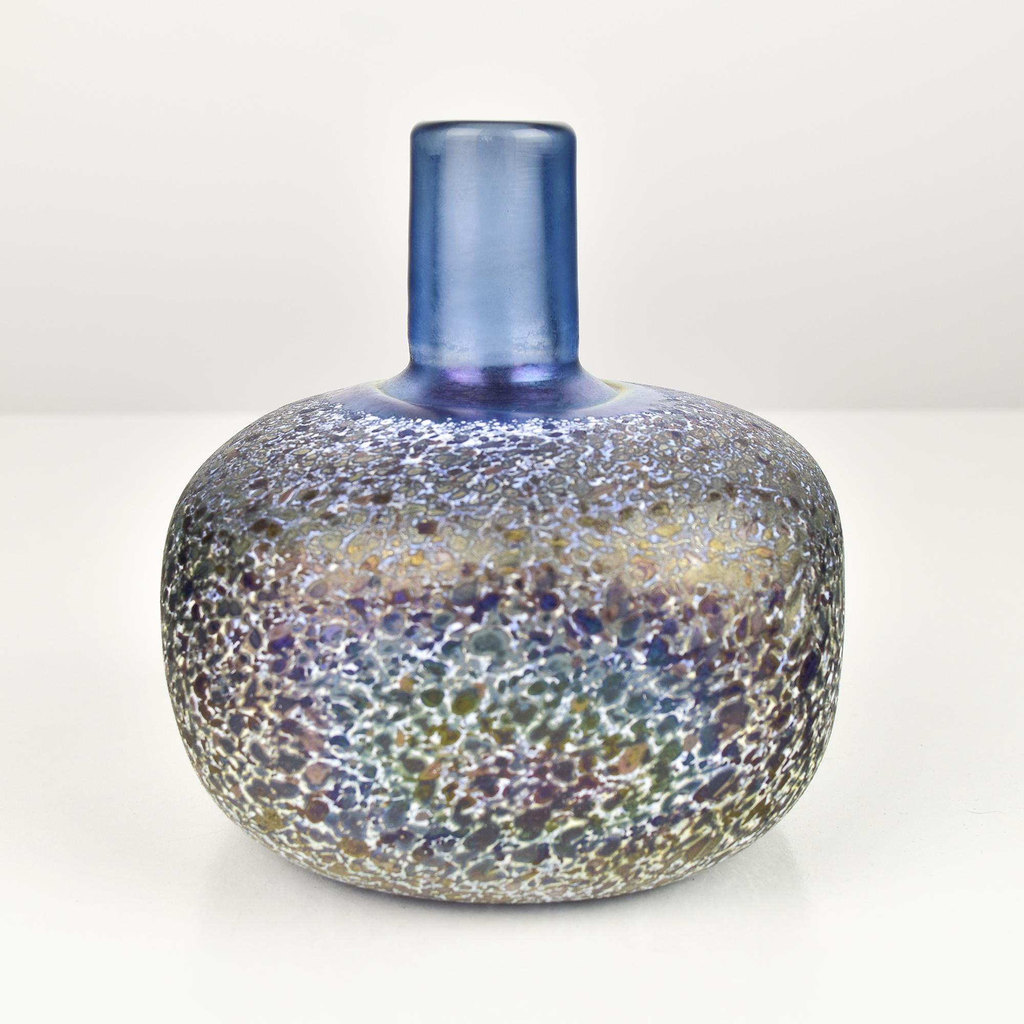 Kosta Boda Vase by Bertil Vallien Iridescent Finish Numbered 77638