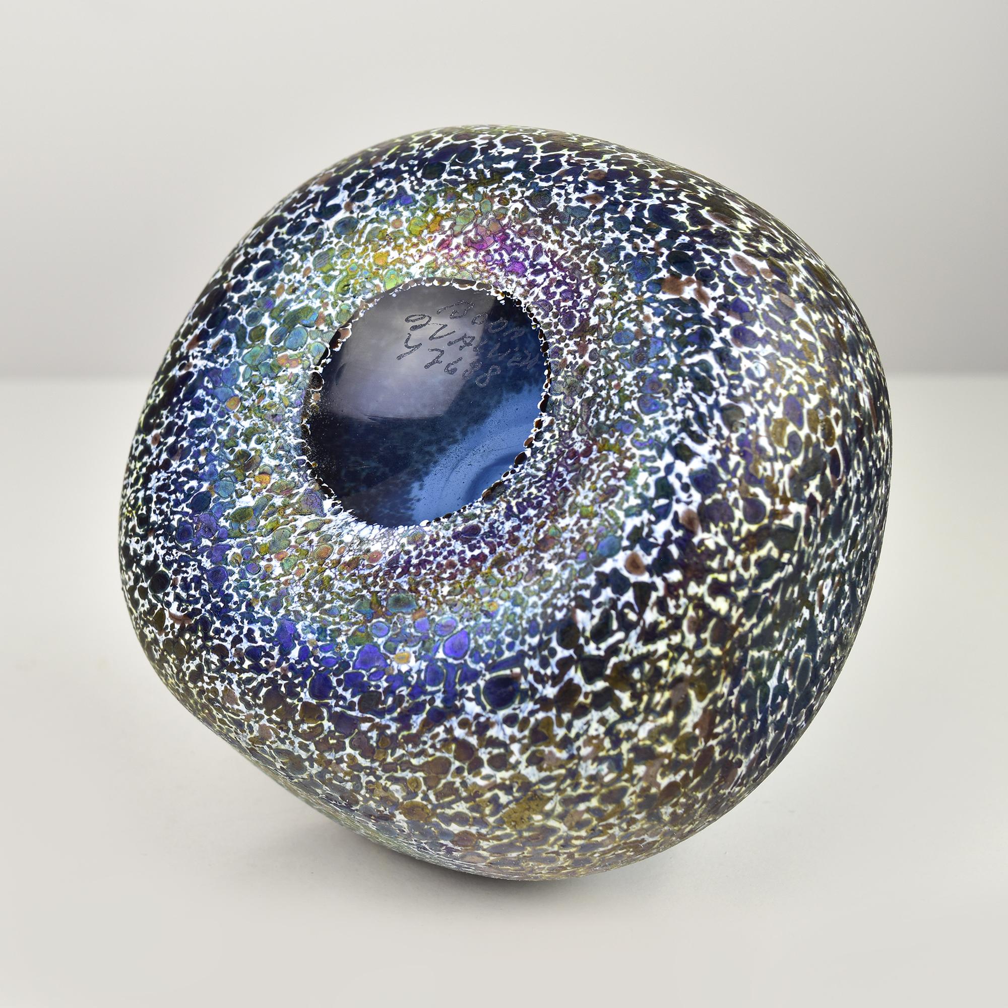 Kosta Boda Vase by Bertil Vallien Iridescent Finish Numbered 77638