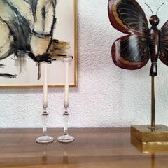 Kosta Boda Vintage Crystal Cut Candle Holders